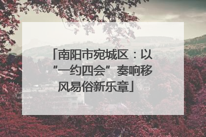 南阳市宛城区：以“一约四会”奏响移风易俗新乐章