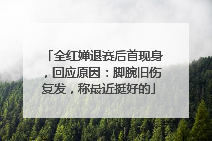 全红婵退赛后首现身，回应原因：脚腕旧伤复发，称最近挺好的