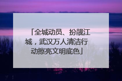 全城动员、扮靓江城，武汉万人清洁行动擦亮文明底色