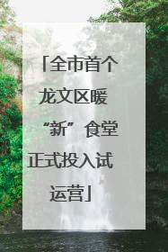 全市首个 龙文区暖“新”食堂正式投入试运营