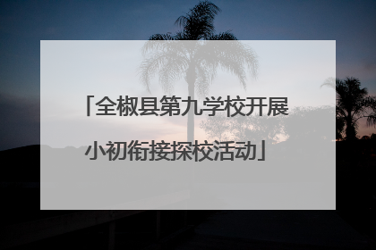 全椒县第九学校开展小初衔接探校活动