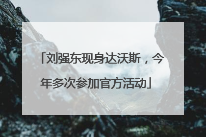 刘强东现身达沃斯，今年多次参加官方活动