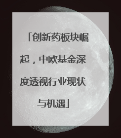 创新药板块崛起，中欧基金深度透视行业现状与机遇