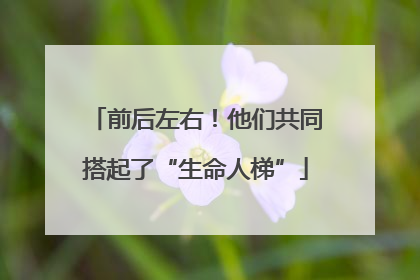 前后左右！他们共同搭起了“生命人梯”