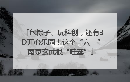包粽子、玩科创，还有3D开心乐园！这个“六一”南京玄武很“哇塞”