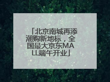北京南城再添潮购新地标，全国最大京东MALL端午开业