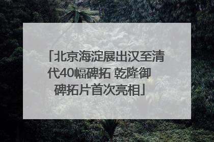 北京海淀展出汉至清代40幅碑拓 乾隆御碑拓片首次亮相