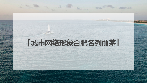 城市网络形象合肥名列前茅