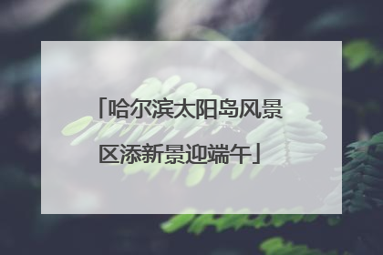 哈尔滨太阳岛风景区添新景迎端午