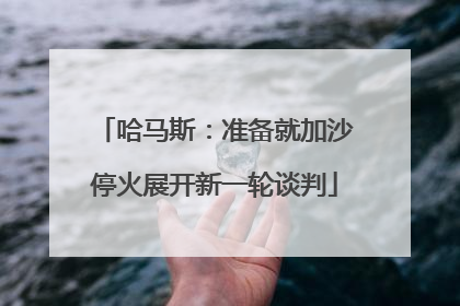 哈马斯：准备就加沙停火展开新一轮谈判
