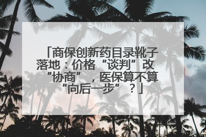 商保创新药目录靴子落地：价格“谈判”改“协商”，医保算不算“向后一步”？