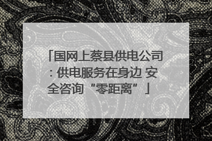 国网上蔡县供电公司：供电服务在身边 安全咨询“零距离”