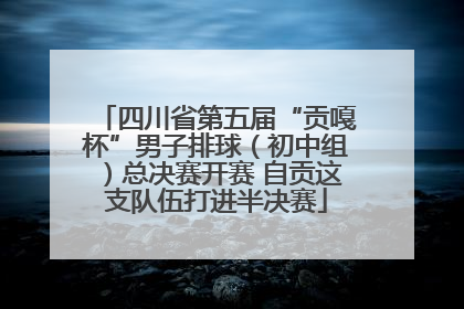 四川省第五届“贡嘎杯”男子排球（初中组）总决赛开赛 自贡这支队伍打进半决赛