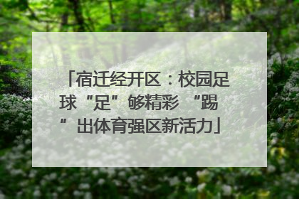 宿迁经开区：校园足球“足”够精彩 “踢”出体育强区新活力