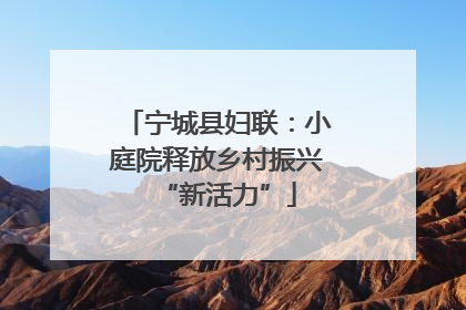 宁城县妇联：小庭院释放乡村振兴“新活力”