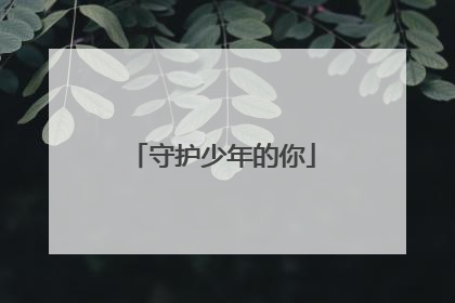 守护少年的你