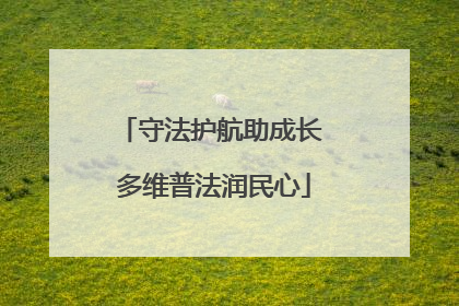 守法护航助成长 多维普法润民心