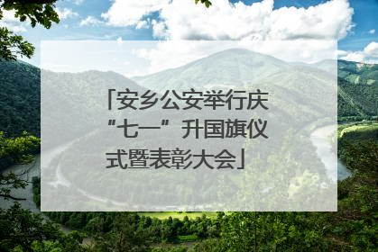 安乡公安举行庆“七一”升国旗仪式暨表彰大会
