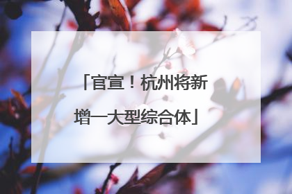 官宣！杭州将新增一大型综合体