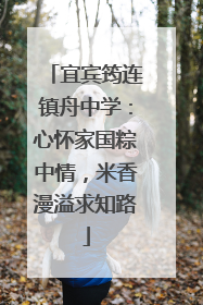 宜宾筠连镇舟中学：心怀家国粽中情，米香漫溢求知路