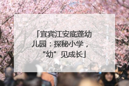 宜宾江安底蓬幼儿园：探秘小学，“幼”见成长