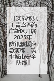 实战练兵！青岛西海岸新区开展2025年防汛救援应急演练，筑牢城市安全防线
