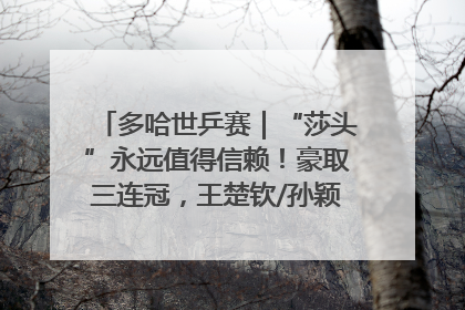 多哈世乒赛｜“莎头”永远值得信赖！豪取三连冠，王楚钦/孙颖莎就是最强混双