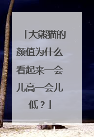 大熊猫的颜值为什么看起来一会儿高一会儿低？