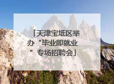 天津宝坻区举办“毕业即就业”专场招聘会