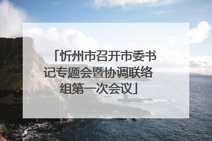 忻州市召开市委书记专题会暨协调联络组第一次会议