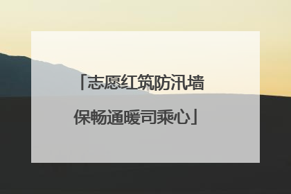 志愿红筑防汛墙 保畅通暖司乘心