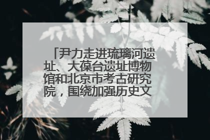 尹力走进琉璃河遗址、大葆台遗址博物馆和北京市考古研究院，围绕加强历史文化名城保护调研