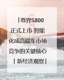 尊界S800正式上市 智能化成高端车市场竞争的关键核心丨新经济观察