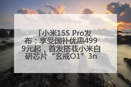 小米15S Pro发布：享受国补优惠4999元起，首发搭载小米自研芯片“玄戒O1”3nm旗舰处理器