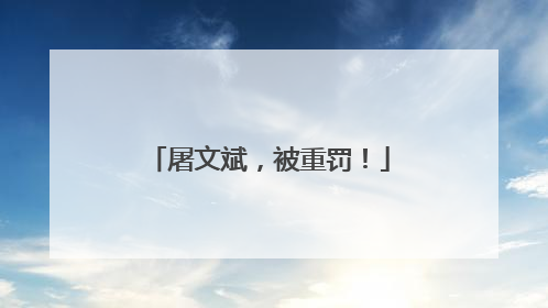 屠文斌，被重罚！
