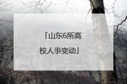 山东6所高校人事变动