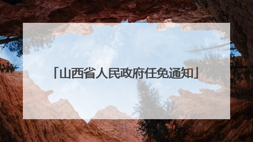 山西省人民政府任免通知