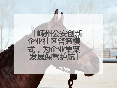 嵊州公安创新企业社区警务模式，为企业集聚发展保驾护航