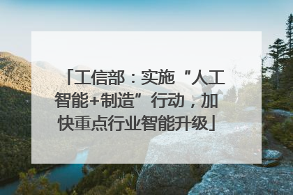工信部：实施“人工智能+制造”行动，加快重点行业智能升级