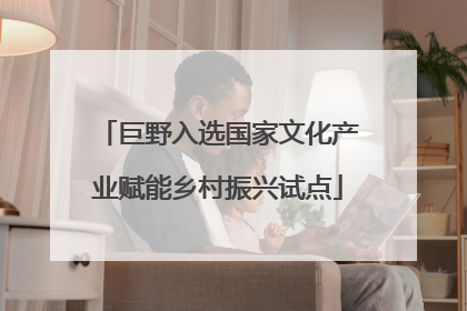 巨野入选国家文化产业赋能乡村振兴试点