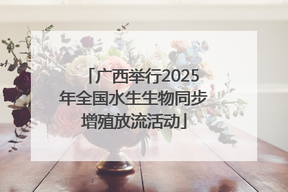 广西举行2025年全国水生生物同步增殖放流活动