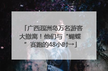 广西涠洲岛万名游客大撤离！他们与“蝴蝶”赛跑的48小时→