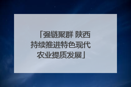 强链聚群 陕西持续推进特色现代农业提质发展