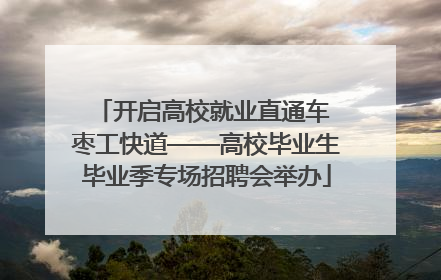 开启高校就业直通车 枣工快道——高校毕业生毕业季专场招聘会举办