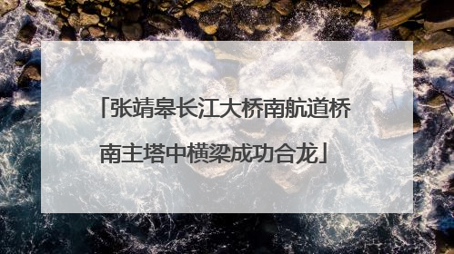 张靖皋长江大桥南航道桥南主塔中横梁成功合龙