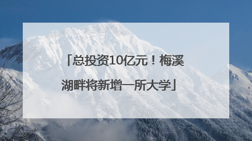总投资10亿元！梅溪湖畔将新增一所大学