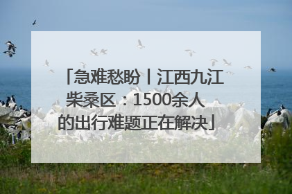 急难愁盼丨江西九江柴桑区：1500余人的出行难题正在解决