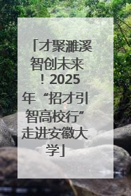 才聚濉溪 智创未来！2025年“招才引智高校行”走进安徽大学