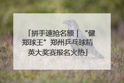 拼手速抢名额｜“健郑球王”郑州乒乓球精英大奖赛报名火热