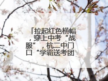拉起红色横幅，穿上中考“战服”，杭二中门口“学霸送考团”现场加油